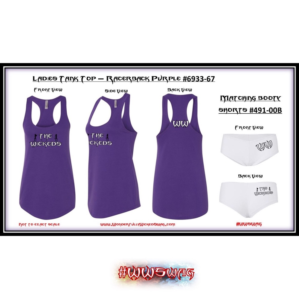 Tank Top Racerback Style - Purple - Picture 2 of 4